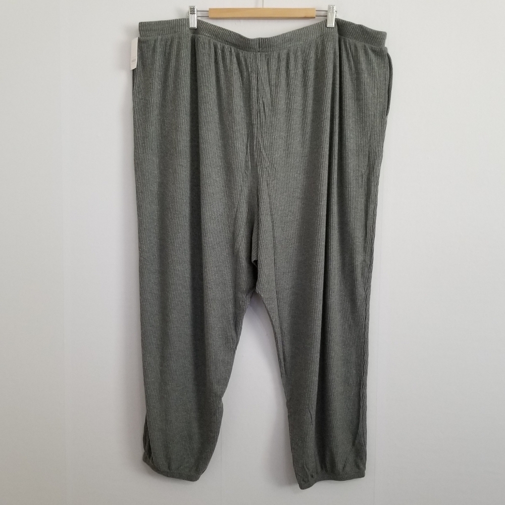 NWT Auden Dark Gray Cozy Ribbed SOFT Jogger Pajama Pants Size 3X - Picture 4 of 7
